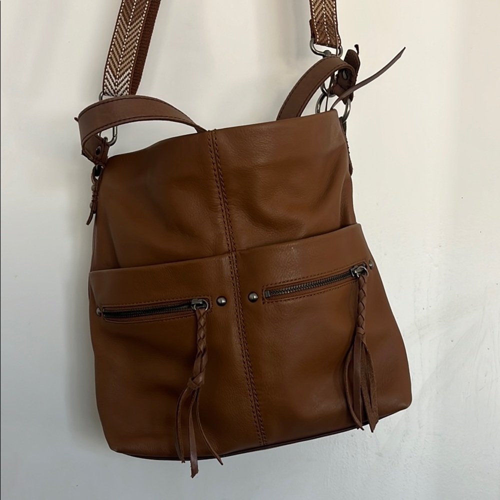 The Sak Brown Leather Shoulder Bag